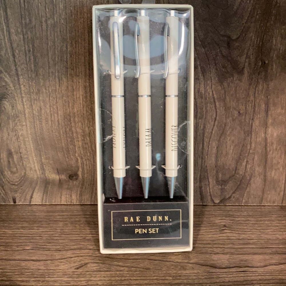 Rae Dunn Pen Set EXPLORE DREAM DISCOVER Set of 3